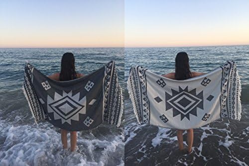 Bersuse Turkish Towel Set of 6 37x70 Inches Black