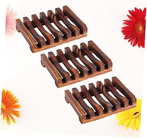 KONTONTY Classic Style Wood Soap Holder