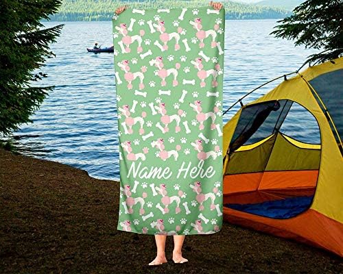 Personalized Corner Extra Large Pet Poodle Towel for Kids