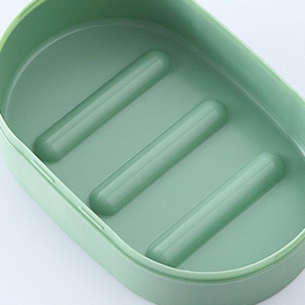 Travel Soap Holder with Lid for Bath Gym Camping 8x8x45cm Yellow