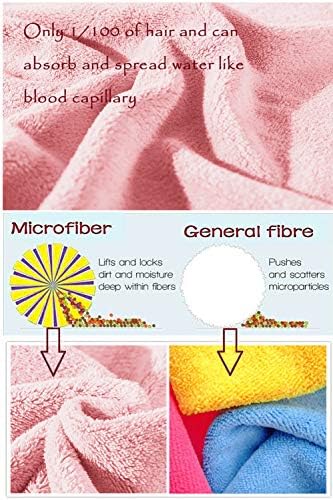 Xinrjojo 4-Piece Quick-Dry Absorbent Towels - Light Pink