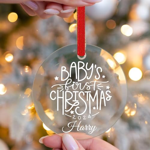 Jasilon Personalized 1st Christmas Baby Ornament 1