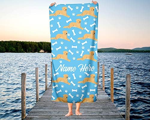 Personalized Pet Golden Retrievers Towel for Kids 1