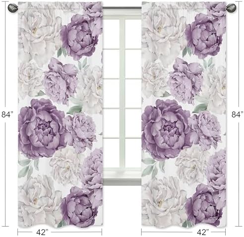 Sweet Jojo Designs Lavender Purple Panels Set of 2