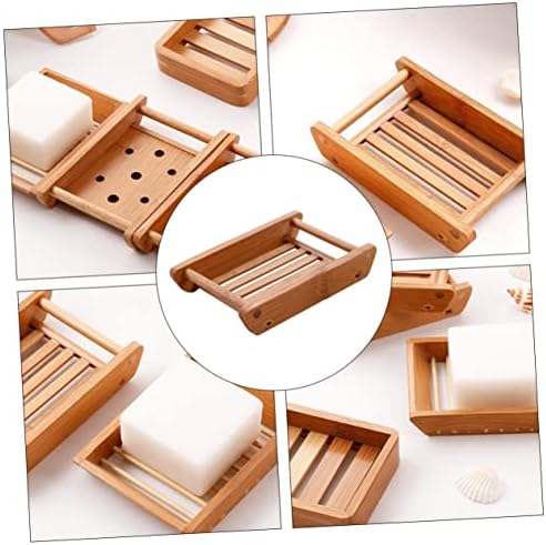 CONGARTENO 2pcs Wooden Soap Dish Creative Bathroom Holder