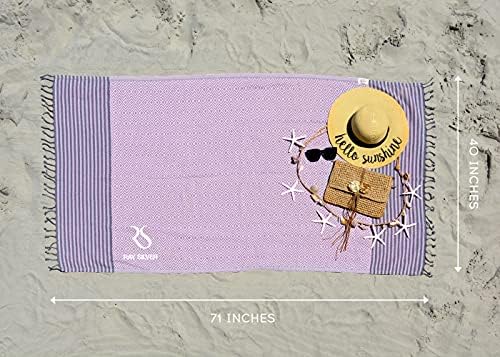 RAY SILVER 4-Pack Turkish Beach Towels 40x71 100 Cotton