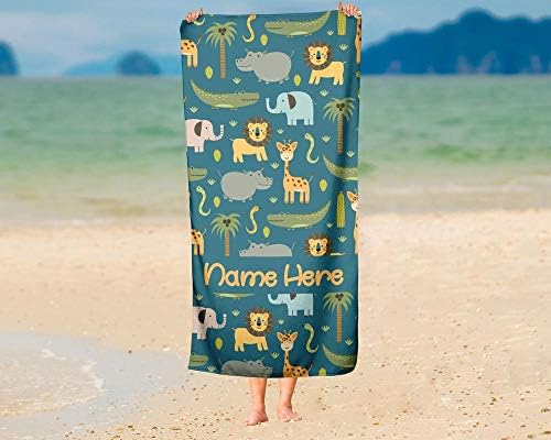 Personalized Safari Towel for Kids and Adults