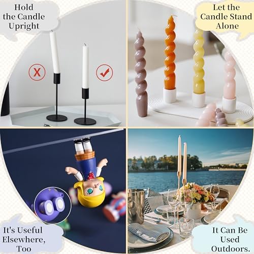 FLAMMUL Candle Glue Dots Set of 96 for Taper Candles