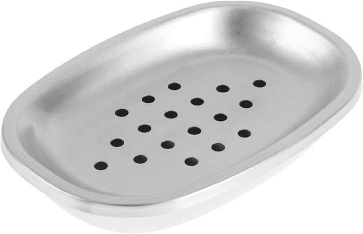 Stainless Steel Soap Dish 2 Pack Silver Drainage Modern Bathroom Holder