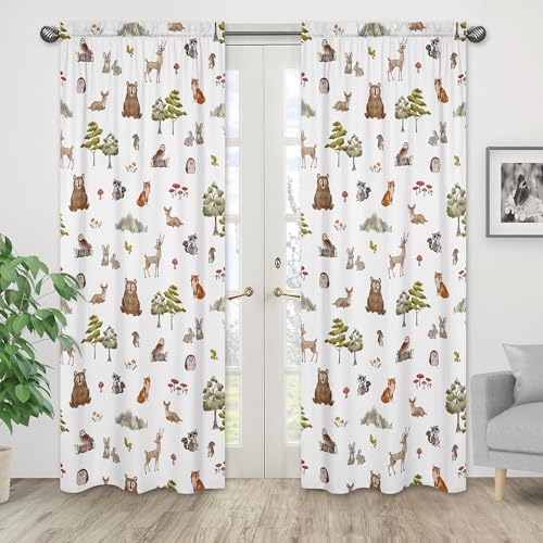 Sweet Jojo Designs Woodland Forest Animal Window Panels Set of 2