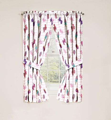 Jay Franco JoJo Siwa Sweet Life Pink White Curtain Set 4 Piece
