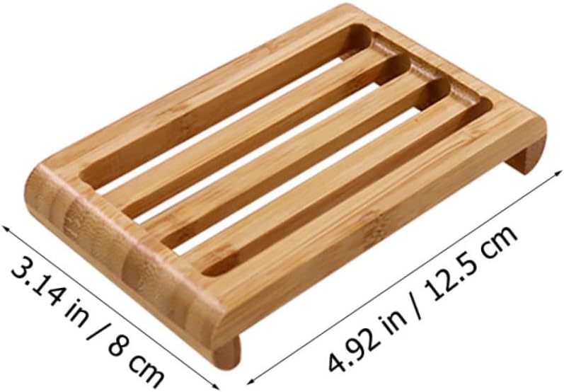 MAGICLULU 2pc Bamboo Soap Dish Drainer