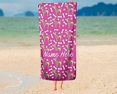 Extra Large Personalized Pet Poodle Towel for Kids and Adults