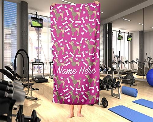 Extra Large Personalized Pet Poodle Towel for Kids and Adults