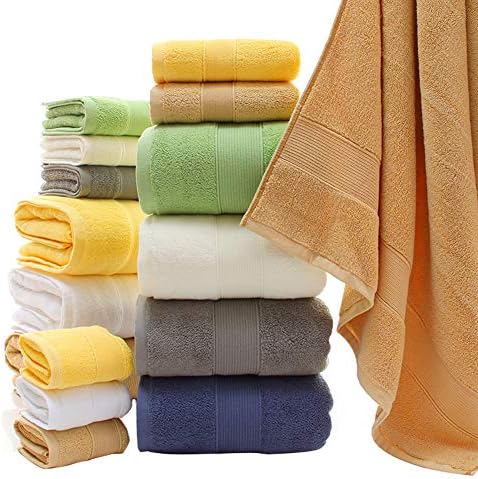 KORADA 3 Piece Cotton Towel Set - Luxury Bath Towels Gift Blue