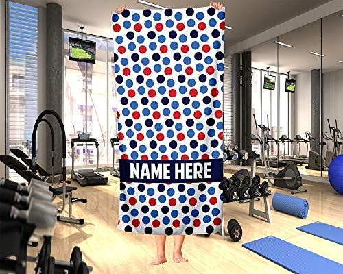 Extra Large Personalized Dots Pattern Towel for Kids and Adults