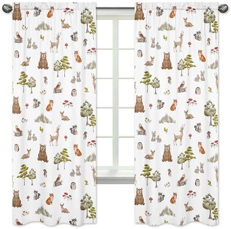 Sweet Jojo Designs Woodland Forest Animal Window Panels Set of 2