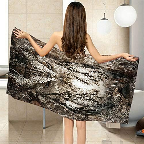 Soft Bath Towels Cool Camo Owl Design for Women Men Girls Boys