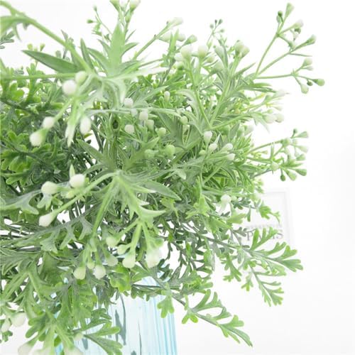 Shirfloral Frosted Pearl Artificial Grass Bushes 3Pcs