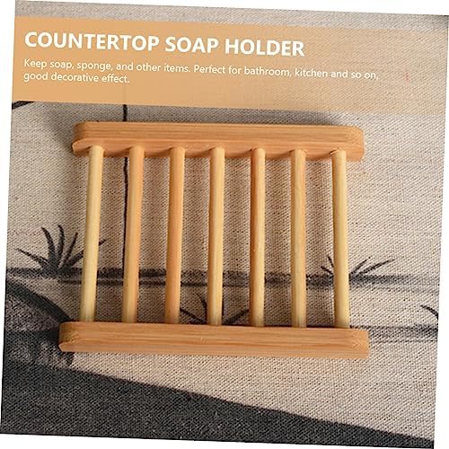 FIXOSHEE Wooden Soap Dishes Set for Shower Kitchen Bathroom 1