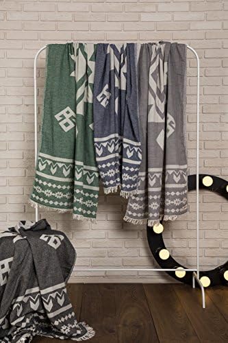 Bersuse Turkish Towel Set of 6 37x70 Inches Black
