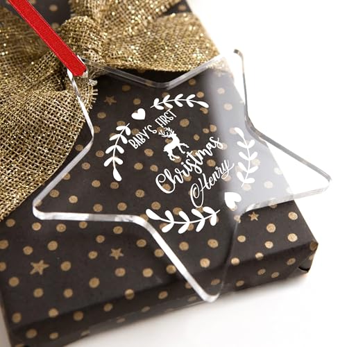 Personalized Babys First Christmas Acrylic Ornament