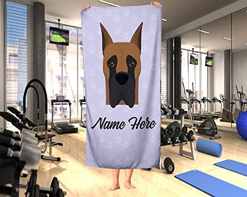 Personalized Great Dane Towels for Beach and Bath