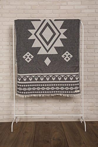 Bersuse Turkish Towel Set of 6 37x70 Inches Black