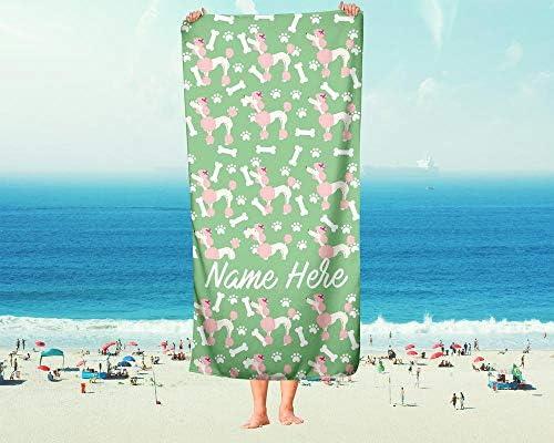 Personalized Corner Extra Large Pet Poodle Towel for Kids
