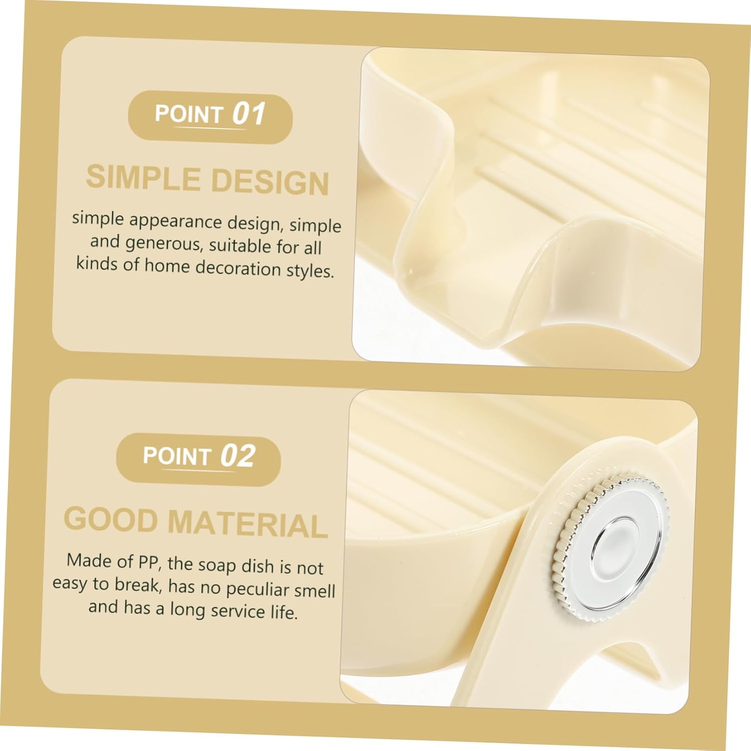 Alipis Self Draining Soap Dish for Bathroom and Kitchen 1