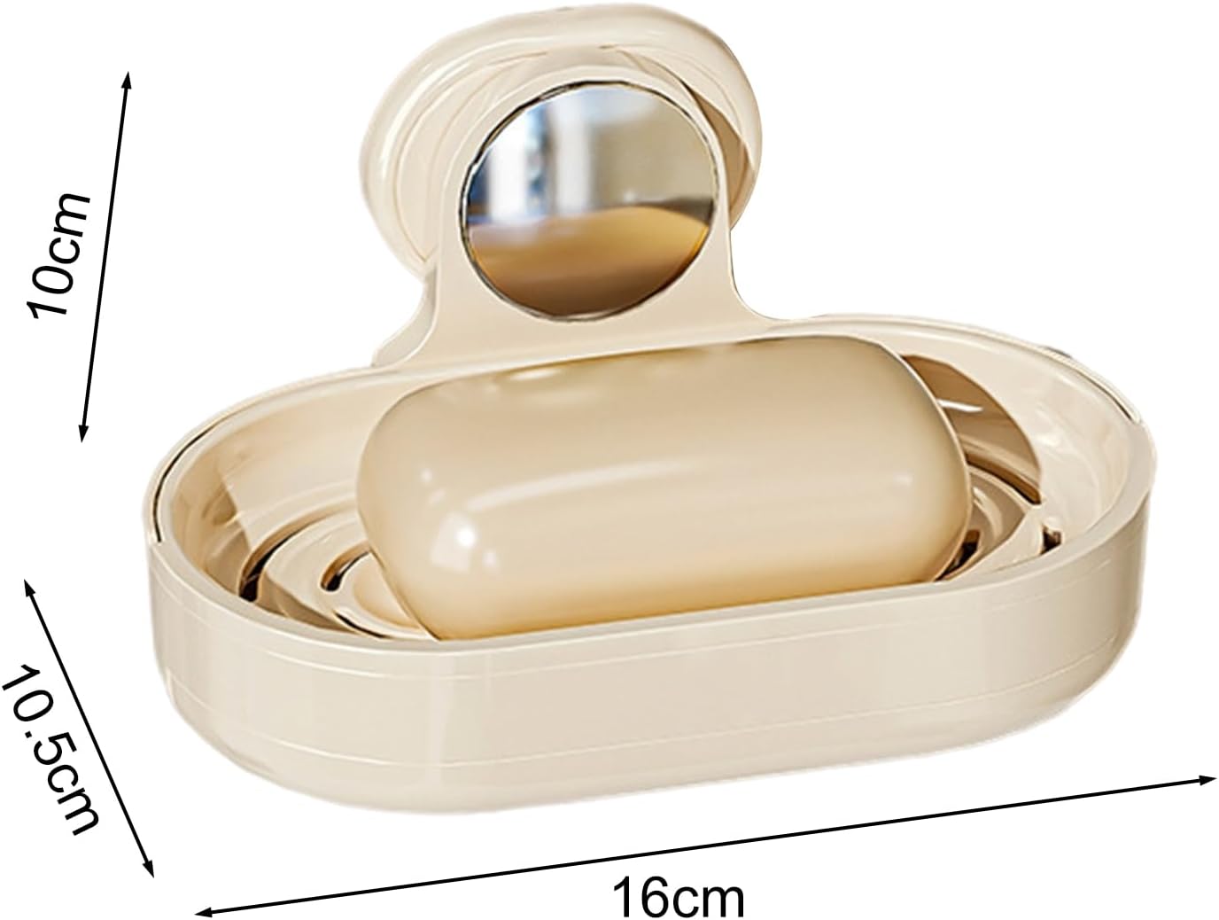 Loyliawa Wall Mount Soap Dish Double Layer Quick Drain