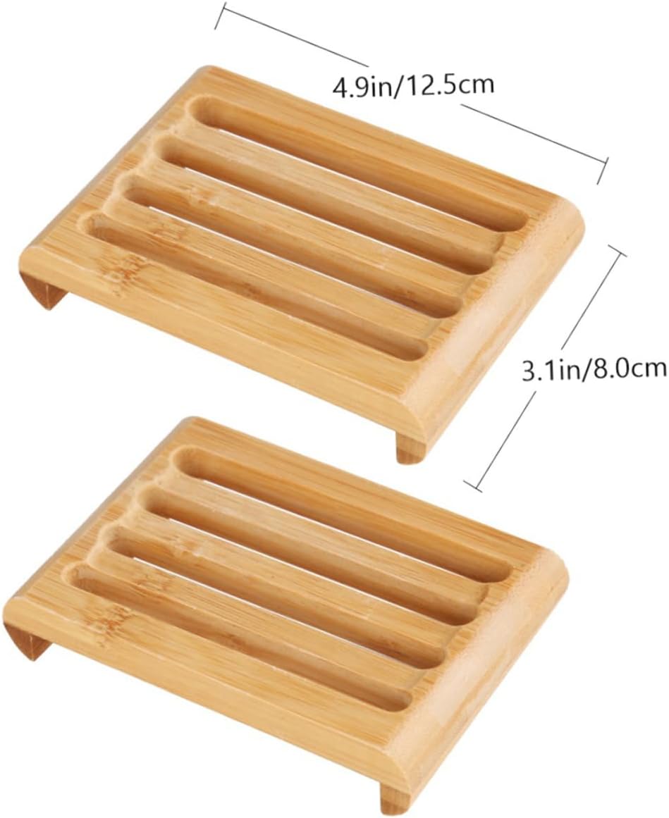 2pcs LIFKICH Soap Dish with Drain for Bathroom