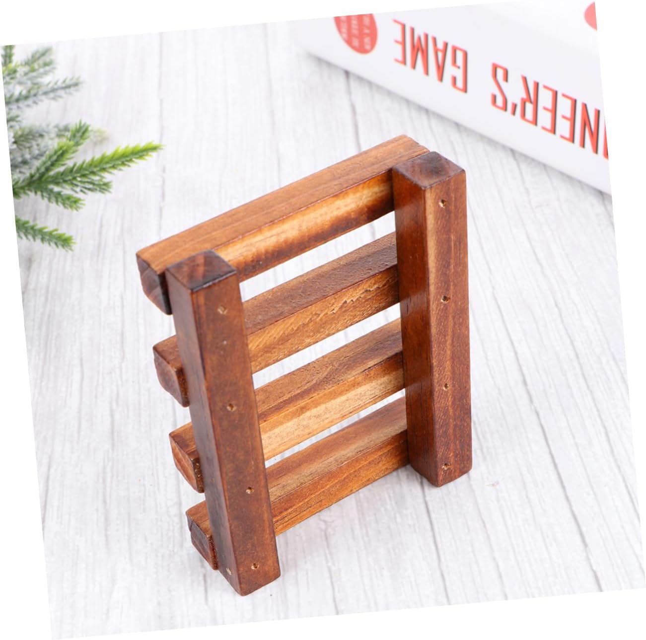 Cabilock Retro Wooden Soap Dish Holder for Shower