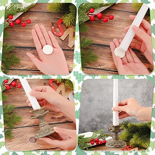 24 Pcs Taper Candle Holder Adhesive Dots for Secure Hold