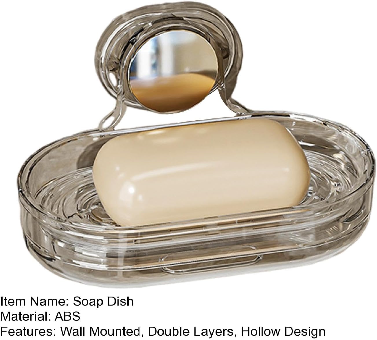 Loyliawa Wall Mount Soap Dish Double Layer Quick Drain