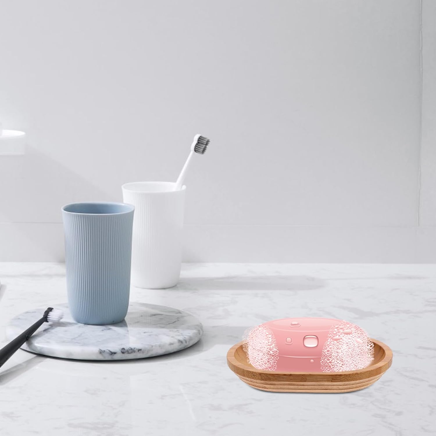BUGUUYO Rustic Wooden Soap Dish for Bathroom Kitchen 1