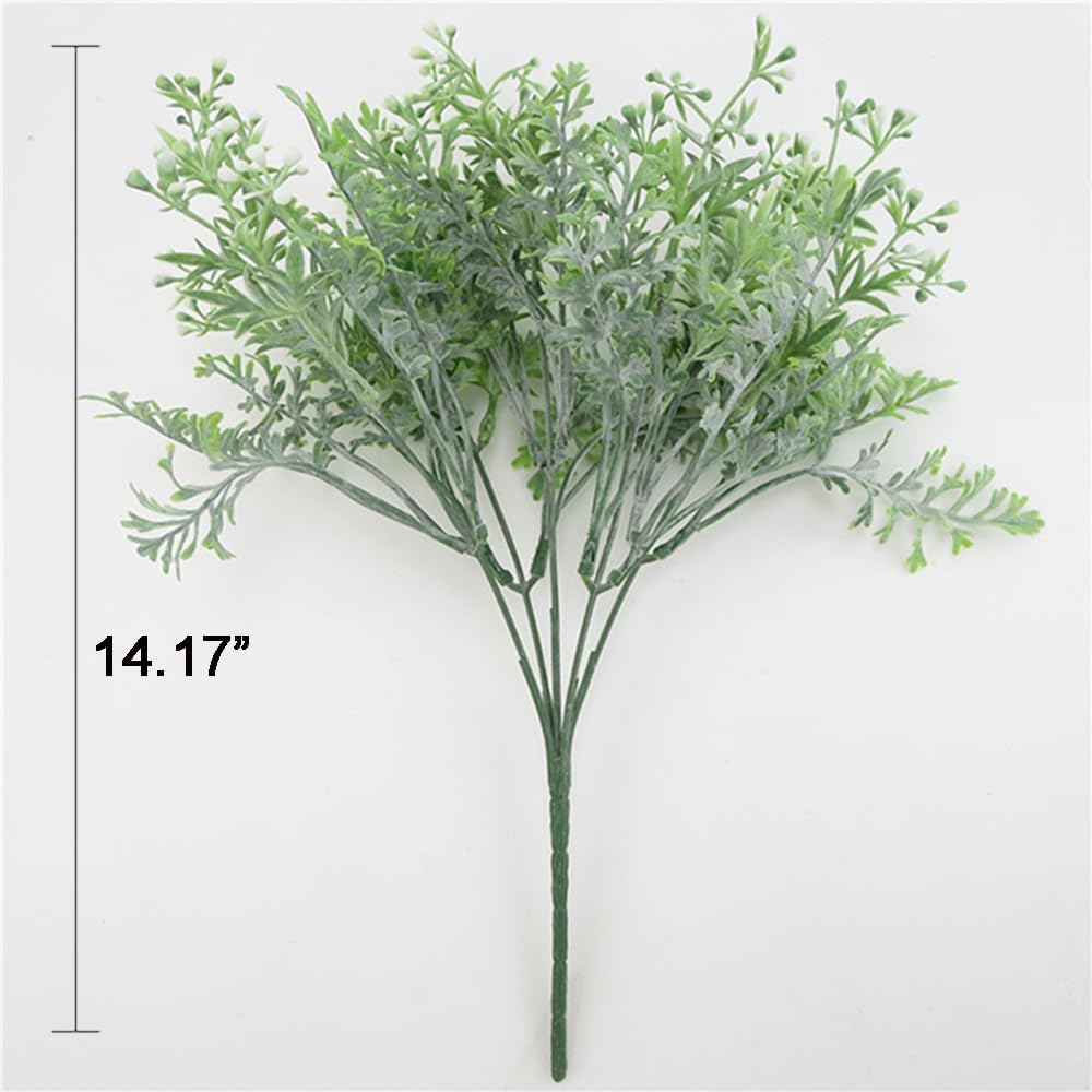 Shirfloral Frosted Pearl Artificial Grass Bushes 3Pcs