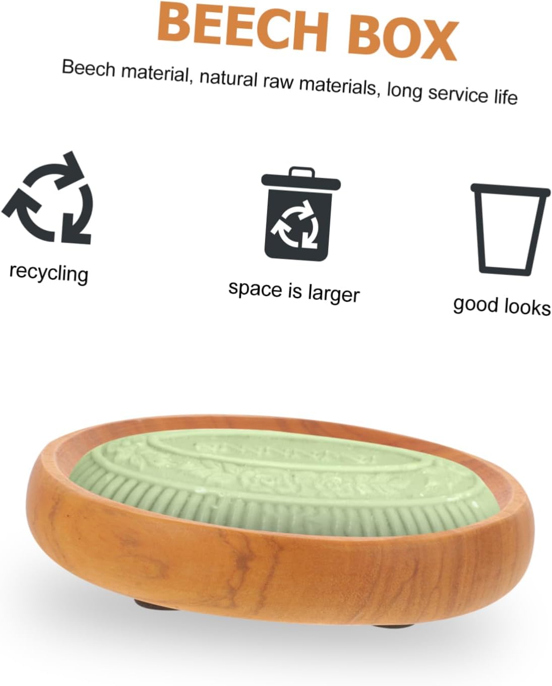 Wood Soap Holder Natural Bar Soap Dish