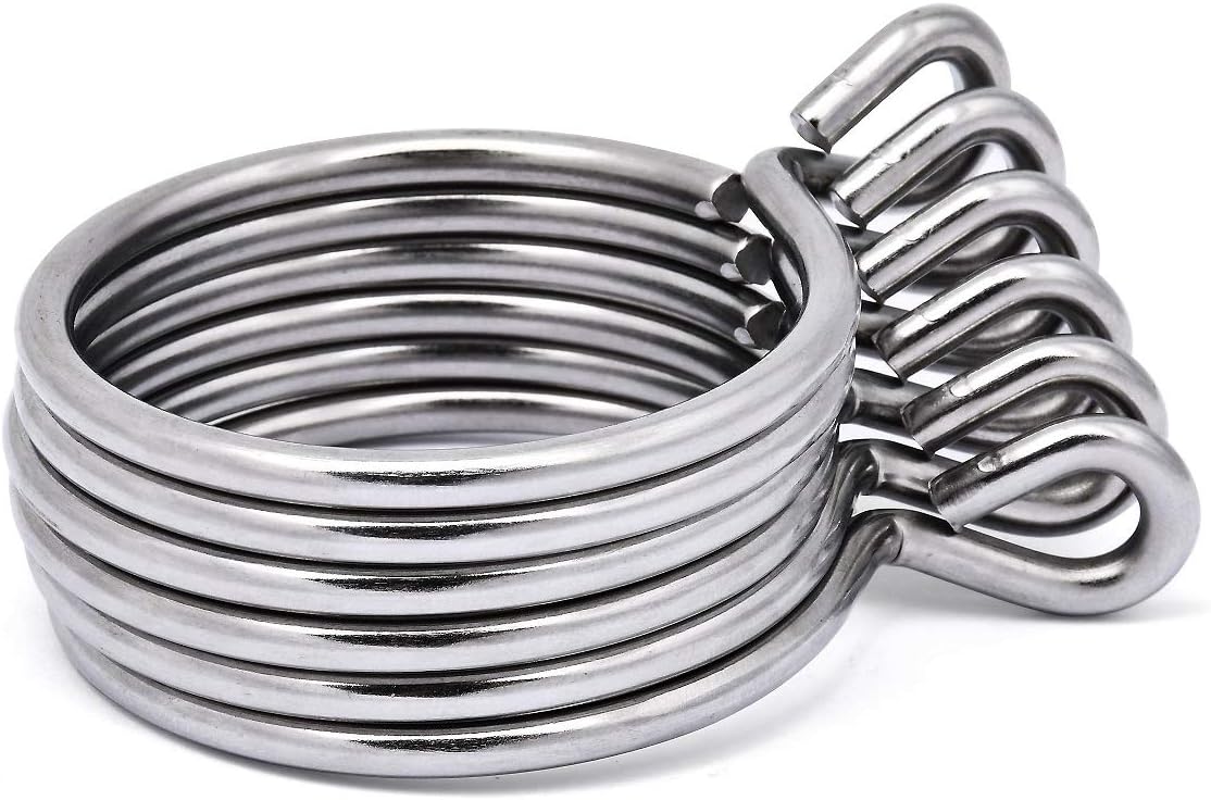 Curtain Rings with Eyelet - 23 Satin Nickel Set of 28