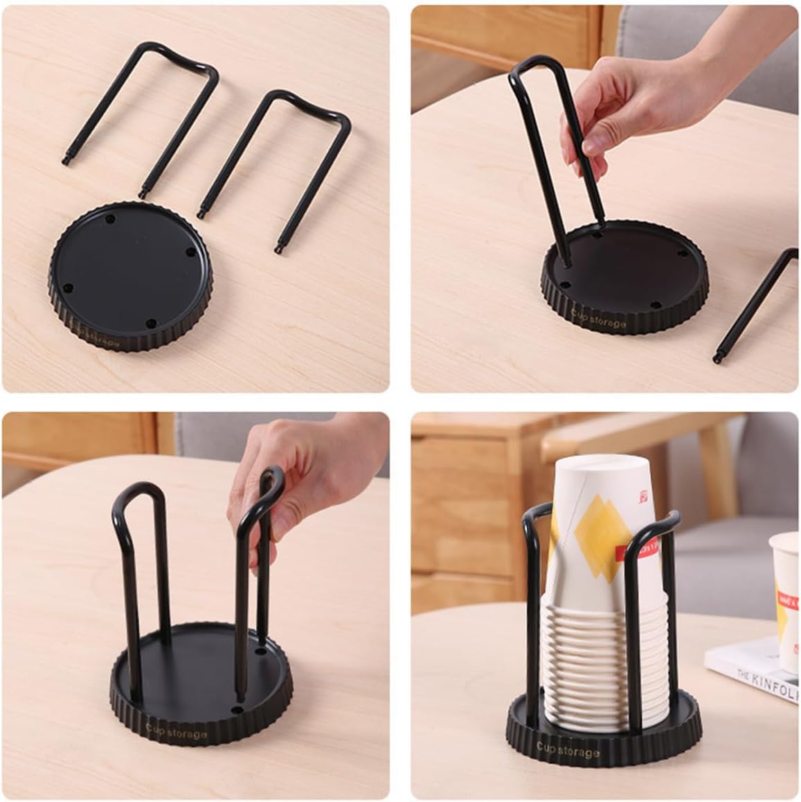 2-Pack Plastic Bathroom Cup Dispenser for 3-7 oz Cups
