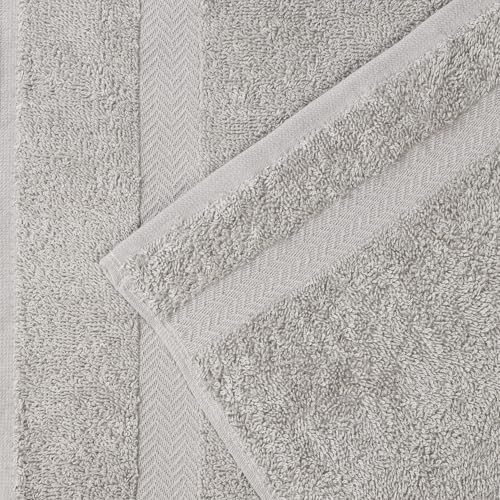 Superior 4-Piece Cotton Bath Towel Set Silver