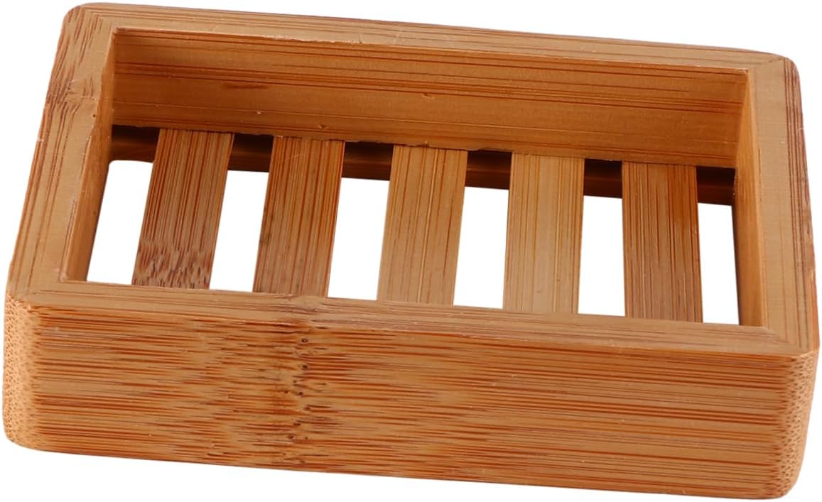 Bamboo Soap Dispenser Leaf Shape Wood Holder
