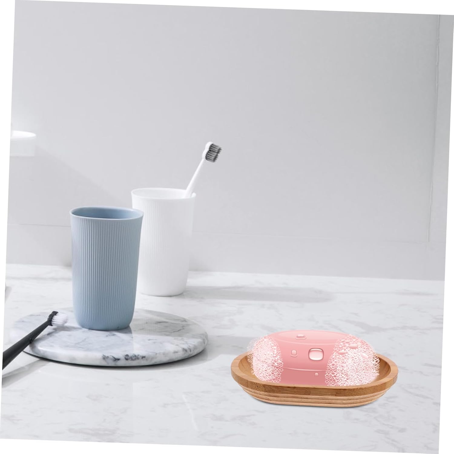 Cabilock Bamboo Soap Holder with Drainage for Shower and Kitchen 1