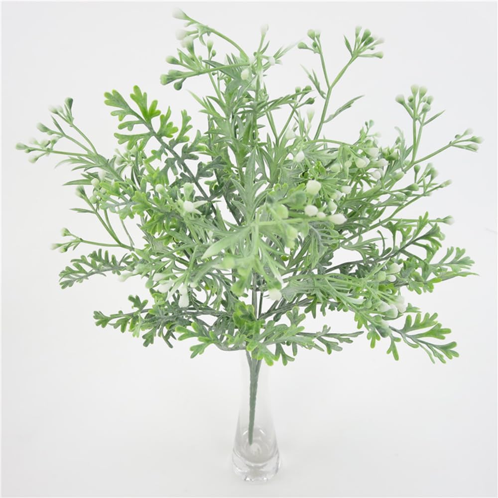 Shirfloral Frosted Pearl Artificial Grass Bushes 3Pcs