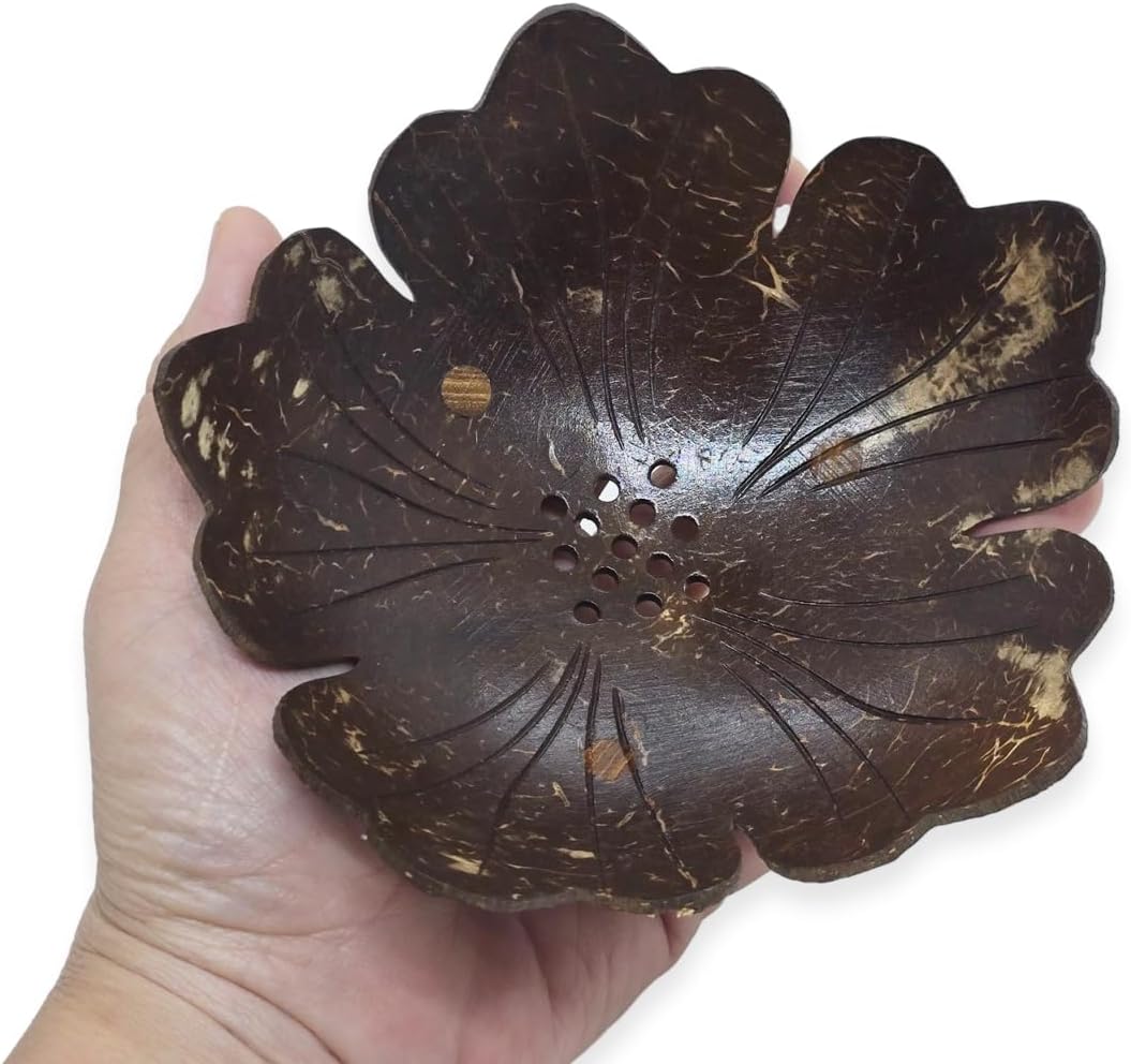 WitnyStore Thailand Coconut Shell Soap Dish Dispenser