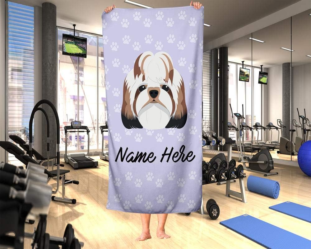 Personalized Corner Extra Large Pet Shihtzu Towel for Kids