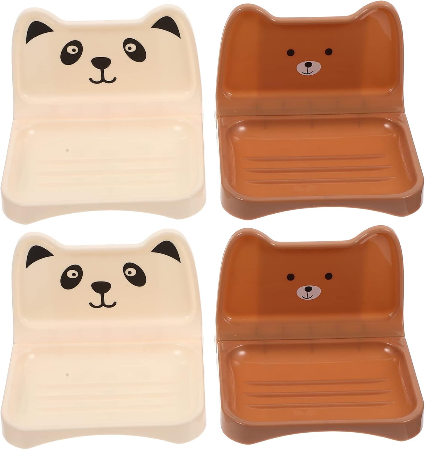 4pcs Wall-Mounted Soap Holder Bathroom Organizer