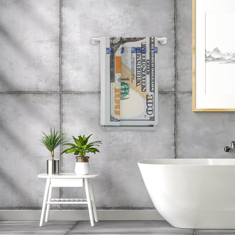 GUBIYU 100 Dollar Bill Patterned Beach Towel