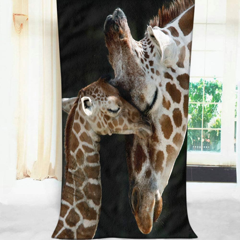 Soft Bath Towels Giraffe Design for Family Use