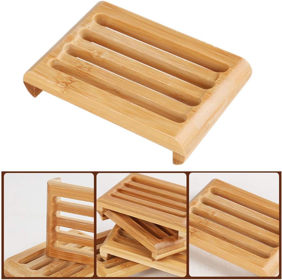 Handcrafted Wooden Soap Holder 433IN Self Draining Bathroom Soap Tray